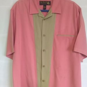 Nat Nast men's medium short sleeve shirt,100% silk